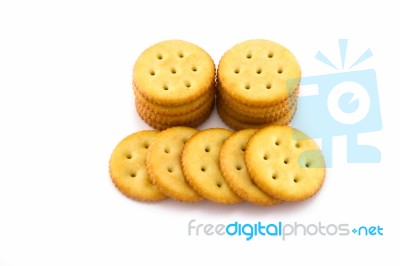 Round Crackers Stock Photo