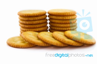 Round Crackers Stock Photo