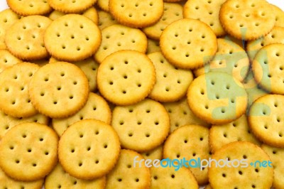 Round Crackers Stock Photo