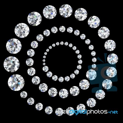 Round Shape white diamond Stock Image