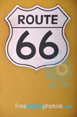 Route 66 Sign Stock Photo