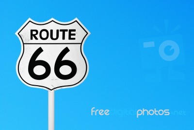 Route 66 Sign Stock Photo