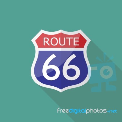 Route 66 Sign Stock Image