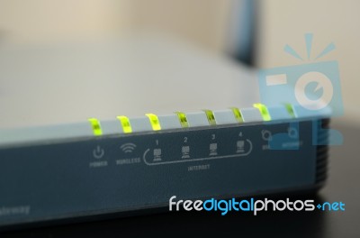 Router Wireless Stock Photo