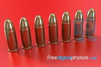 Row Of Bullets Stock Image