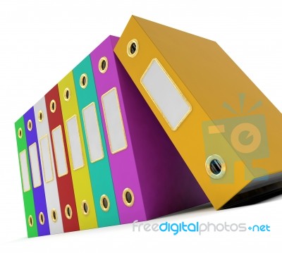 Row Of Colorful Files Stock Image