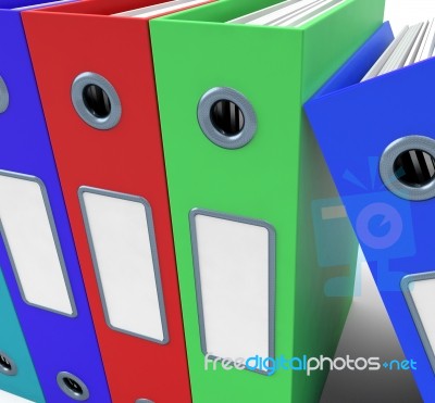 Row Of Colorful Files Stock Image