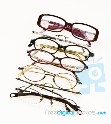 Row Of Glasses Stock Photo