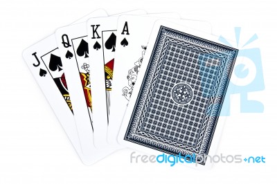 Royal Flush Spades Stock Photo