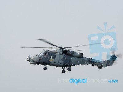 Royal Navy Black Cat Helicopter Display Team Stock Photo