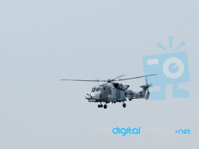 Royal Navy Black Cat Helicopter Display Team Stock Photo