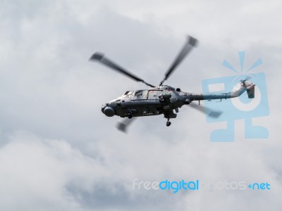 Royal Navy Black Cat Lynx Stock Photo