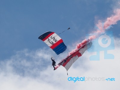 Royal Navy Parachute Team Stock Photo