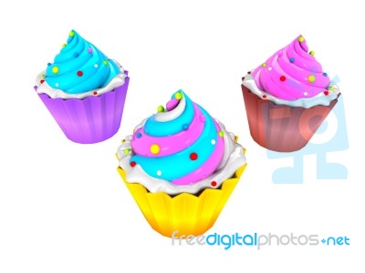  Royalty-free Stock Photo Yummy Cup Cake Stock Image