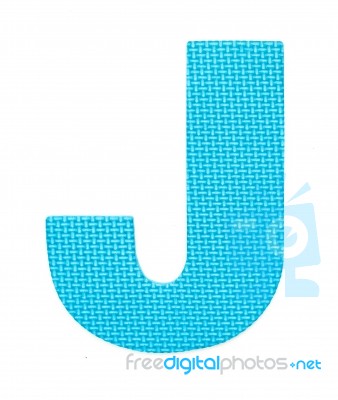 Rubber Alphabet J Isolated Stock Photo