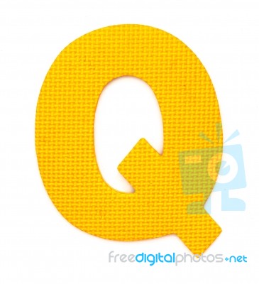 Rubber Alphabet Q Isolated Stock Photo