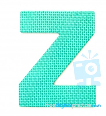 Rubber Alphabet Z Isolated Stock Photo