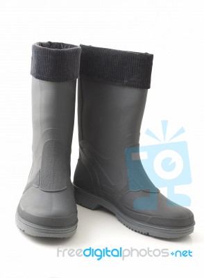 Rubber Boots Stock Photo