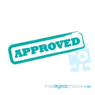 Rubber Office Stamp With The Word Approved Stock Image