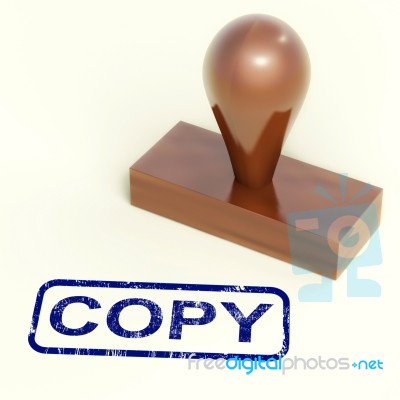 Rubber Stamp With Copy Word Stock Image