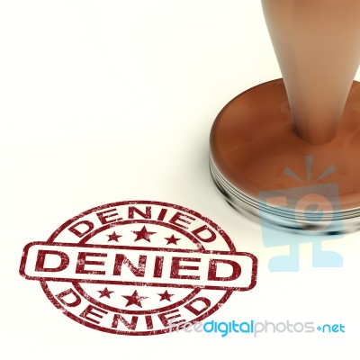 Rubber Stamp With Denied Word Stock Image