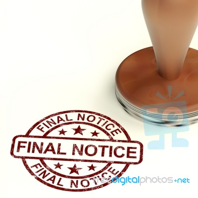 Rubber Stamp With Final Notice Word Stock Image