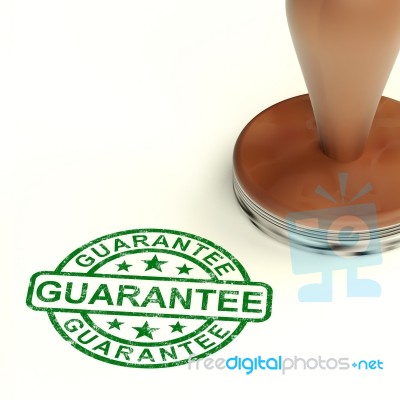 Rubber Stamp With Guarantee Word Stock Image