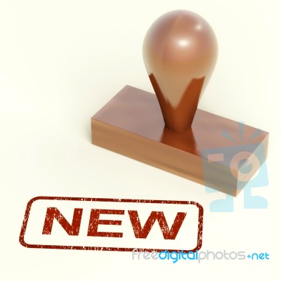 Rubber Stamp With New Word Stock Image