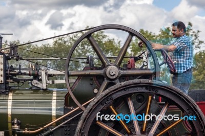 Rudgwick, Sussex/uk - August 27 : Traction Engine At Rudgwick St… Stock Photo