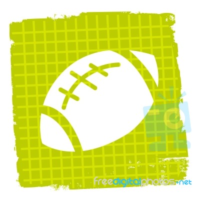 Rugby Ball Represents Symbols Team And Icon Stock Image