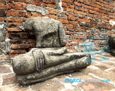 Ruin Statue Of Buddha Stock Photo