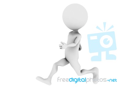 Running 3d Man Stock Photo