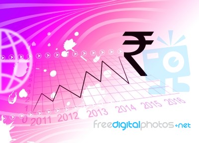 Rupee Rate Illustration Stock Image