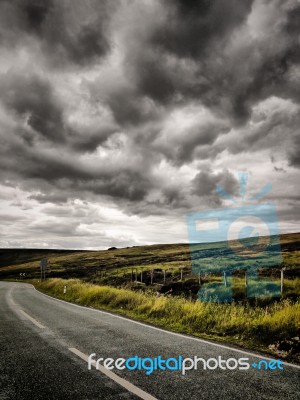 Rural Asphalt Road Stock Photo