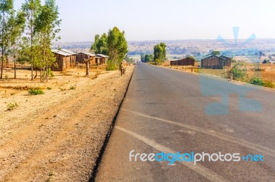 Rural Landscape In Ethiopia Stock Photo