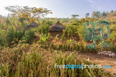 Rural Landscape In Ethiopia Stock Photo