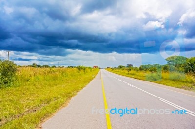 Rural Landscape In Zambia Stock Photo