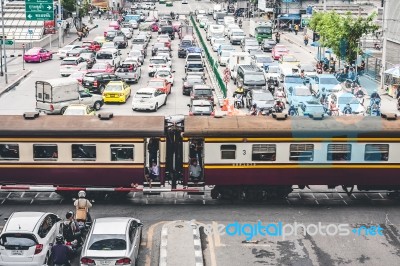 Rush Hour In Bangkok Stock Photo