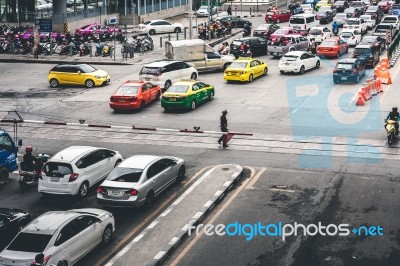 Rush Hour In Bangkok Stock Photo