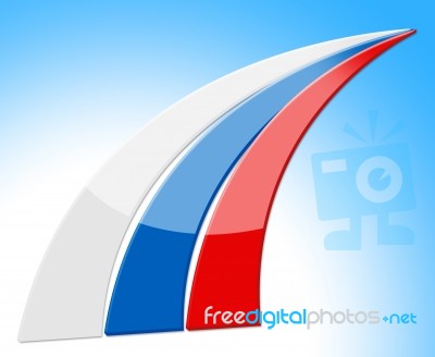 Russia Flag Means Patriotism Countries And Country Stock Image