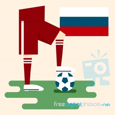 Russia National Soccer Kits Stock Image