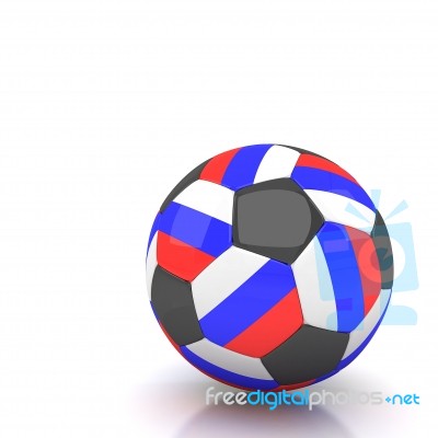 Russia Soccer Ball Isolated White Background Stock Image