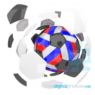 Russia Soccer Ball Isolated White Background Stock Image