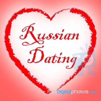 Russian Dating Represents Dates Romance And Net Stock Image