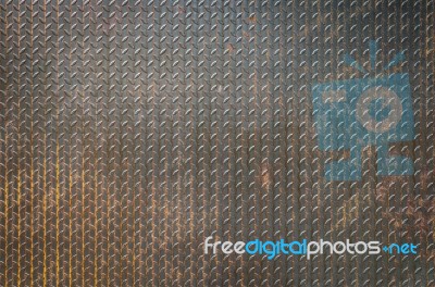 Rusted Steel Wall For Background Stock Photo