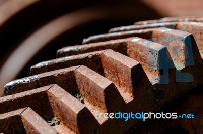 Rusty Gear Stock Photo