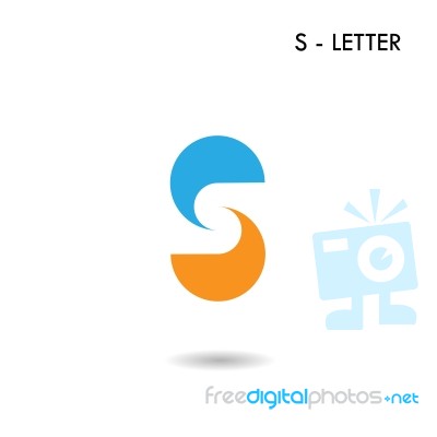 S-letter Icon Abstract Logo Design.s-alphabet Symbol Stock Image