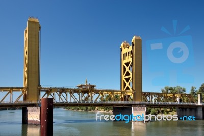 Sacramento Bridge Stock Photo