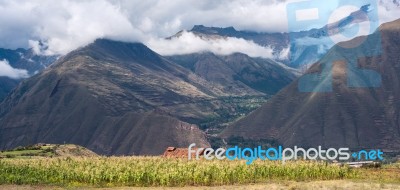 Sacred Valley Urubamba In Peru Stock Photo