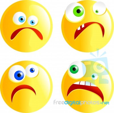 Sad Emoticons Stock Image